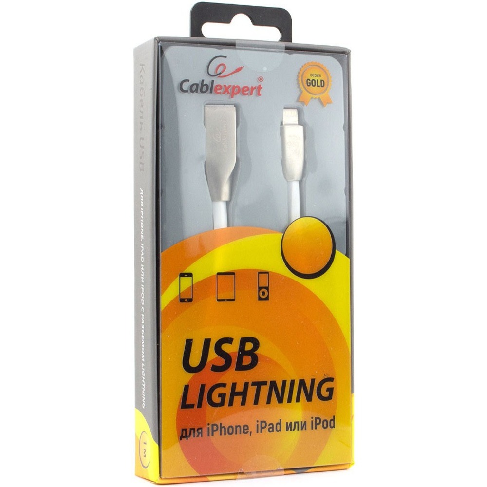 Lightning USB кабель Cablexpert CC-G-APUSB01W-1M 1.0m