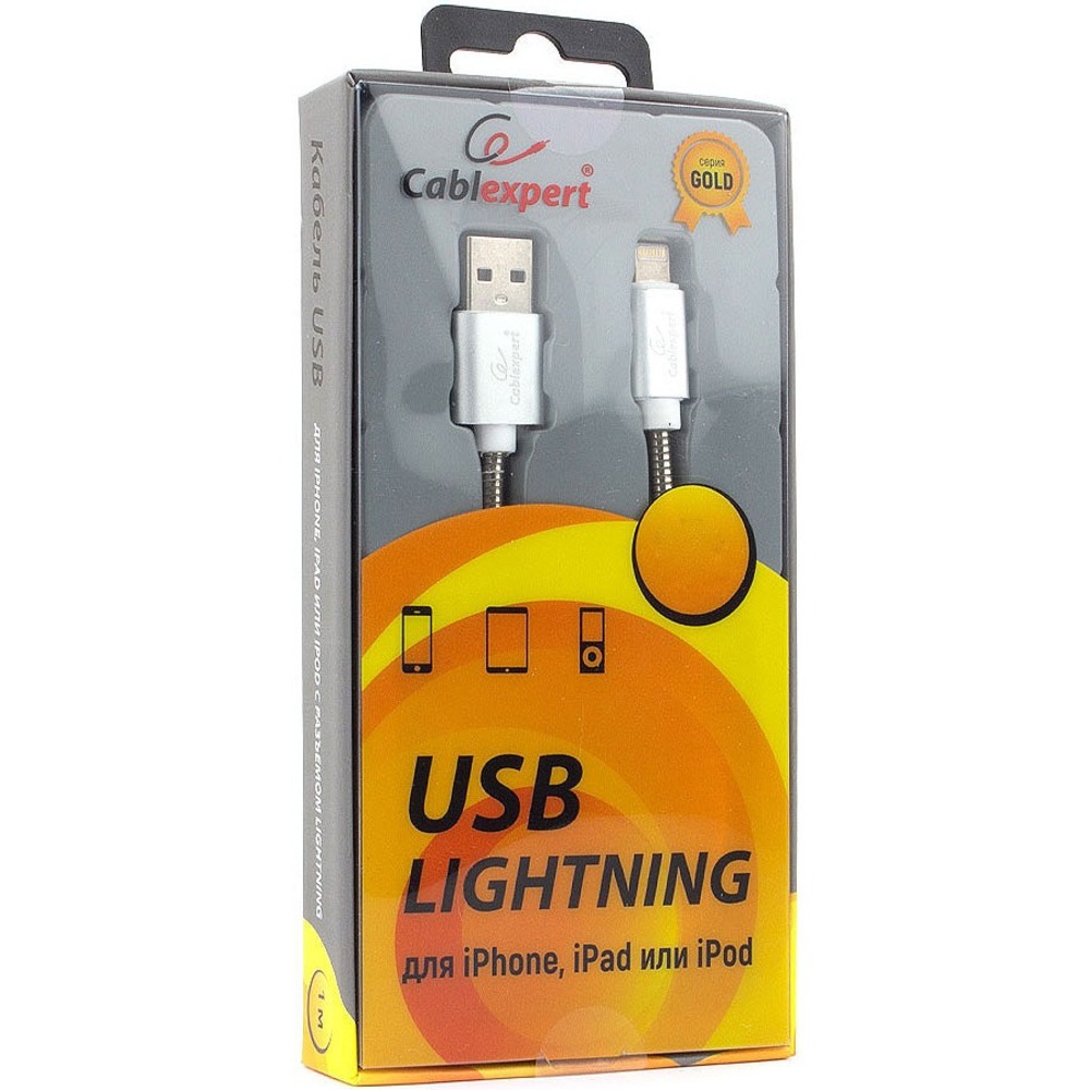 Lightning USB кабель Cablexpert CC-G-APUSB02S-1M 1.0m