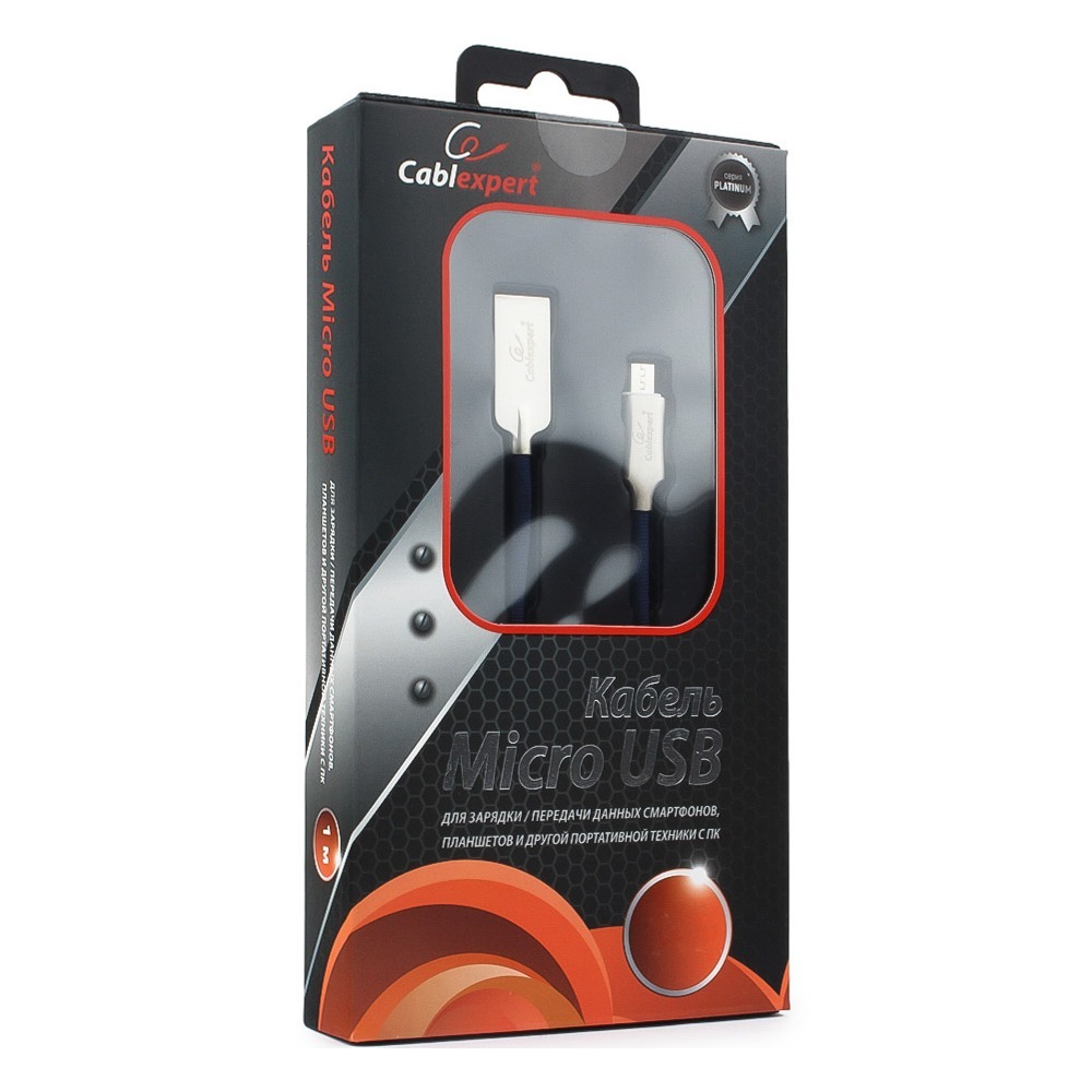Micro USB кабель Cablexpert CC-P-mUSB02Bl-1.8M 1.8m