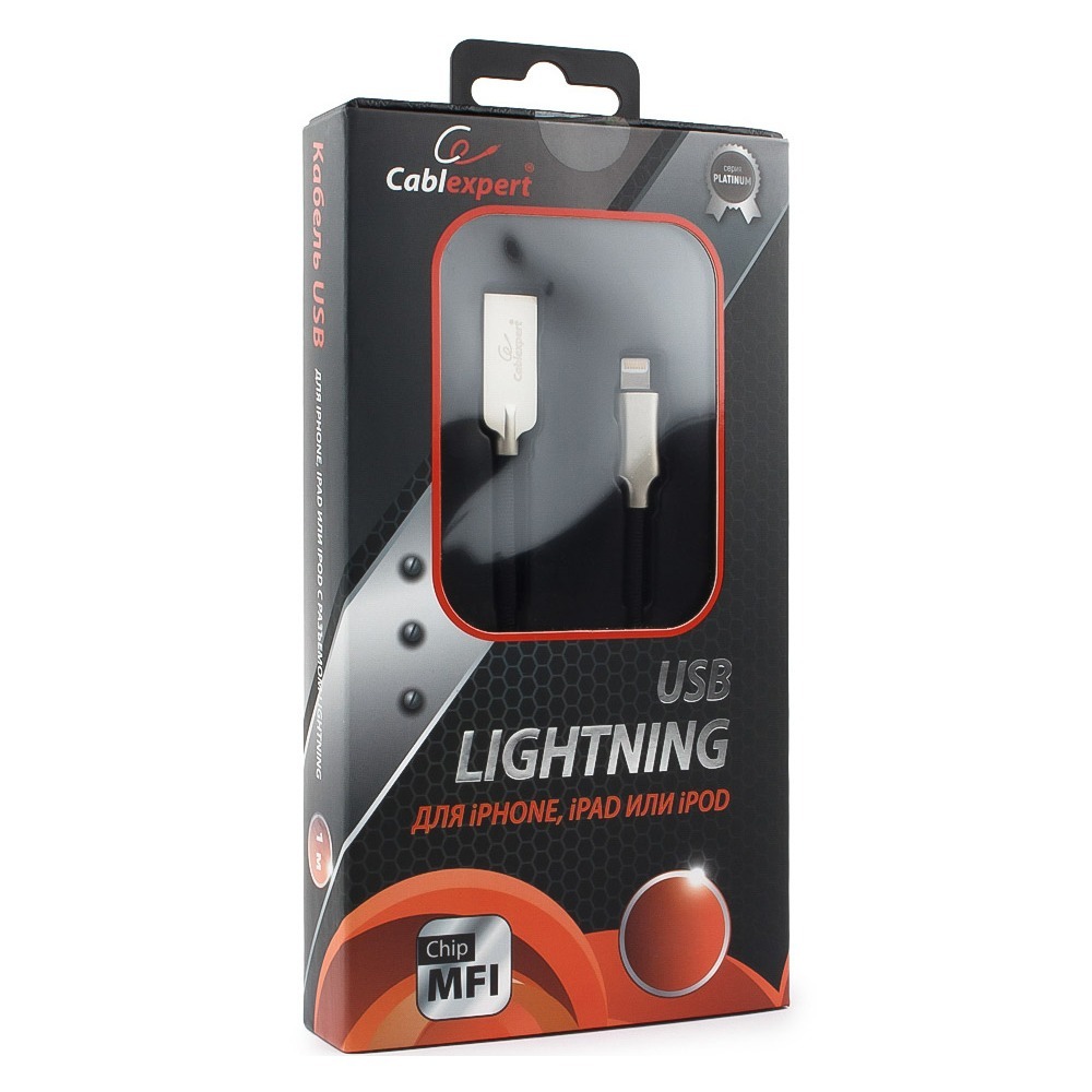 Lightning USB кабель Cablexpert CC-P-APUSB02Bk-1.8M 1.8m