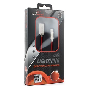 Lightning USB кабель Cablexpert CC-P-APUSB02R-1M 1.0m