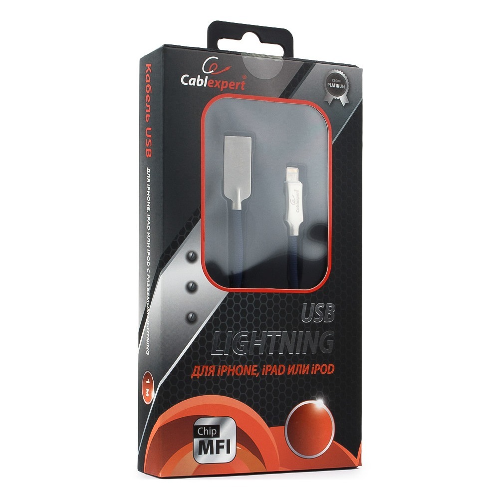 Lightning USB кабель Cablexpert CC-P-APUSB02Bl-1.8M 1.8m