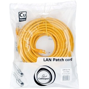 Патч-корд медный Cablexpert PP10-15M/Y 15.0m