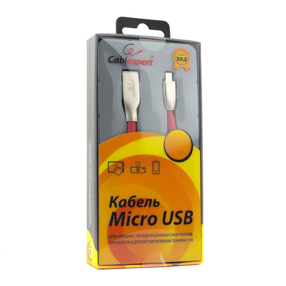 Micro USB кабель Cablexpert CC-G-mUSB01R-3M 3.0m