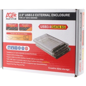Внешний корпус для 2.5 AgeStar 3UB2P4 (TRANSPARENCY)