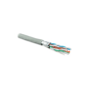 Отрезок кабеля витая пара Hyperline (арт.6321) SFTP4-C5E-SOLID-GY 1.23m