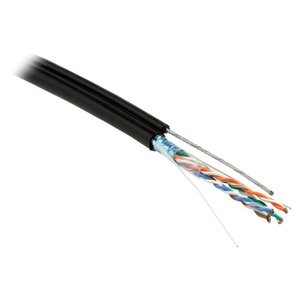 Отрезок кабеля витая пара Hyperline (арт.6324) FUTP4-C5E-S24-2SW-OUT-PE-BK 4.0m