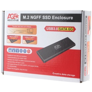 Внешний корпус для SSD M.2 NGFF (B-key) AgeStar 3UBNF1C (GRAY)