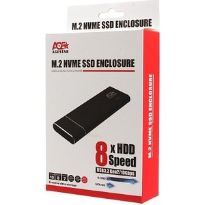 Внешний корпус для SSD M.2 NVME (M-key) AgeStar 31UBNV5C (BLACK)