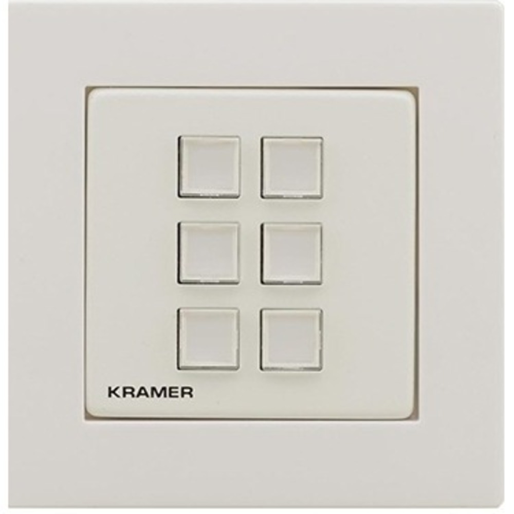 Панель управления универсальная с 6 кнопками Kramer RC-206/EU-80/86(W)
