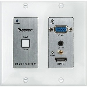 Настенная панель-передатчик / масштабатор / коммутатор Gefen EXT-UHDV-WP-HBTLS-TX