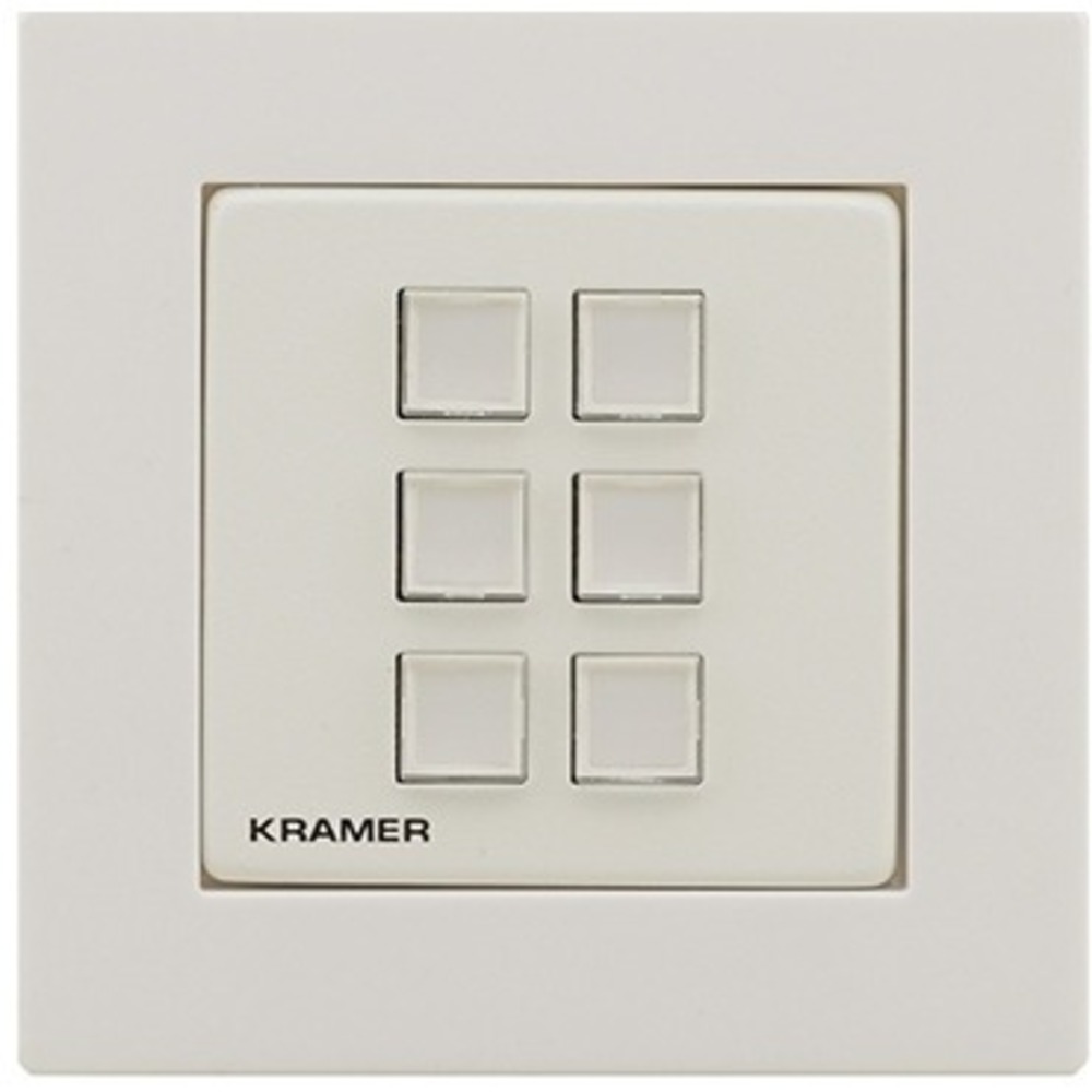 Панель управления универсальная с 6 кнопками Kramer RC-306/EU-80/86(W)
