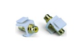 Вставка формата Keystone Jack с проходным адаптером RCA Hyperline KJ1-RCA/YL-HG-WH
