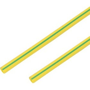 Термоусадочная трубка PROconnect 55-1007 10/5,0 мм, желто-зеленая, 1 метр