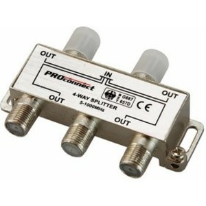Делитель ТВ PROconnect 05-6023 ТВ х 4 под F разъём 5-1000 МГц
