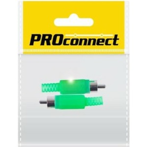 Разъем RCA PROconnect 14-0406-8 пайка, зелёный, (2шт.)