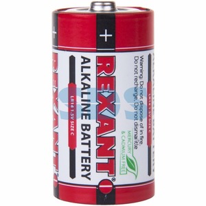 Алкалиновая батарейка Rexant 30-1014 C/LR14 1,5 V 8000 mAh (2 штуки)