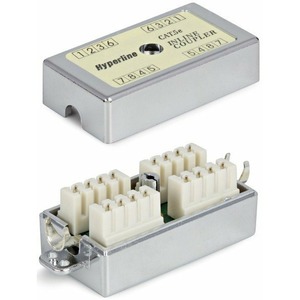 Проходной адаптер (coupler) Hyperline CA-IDC-C5e-SH-F-WH