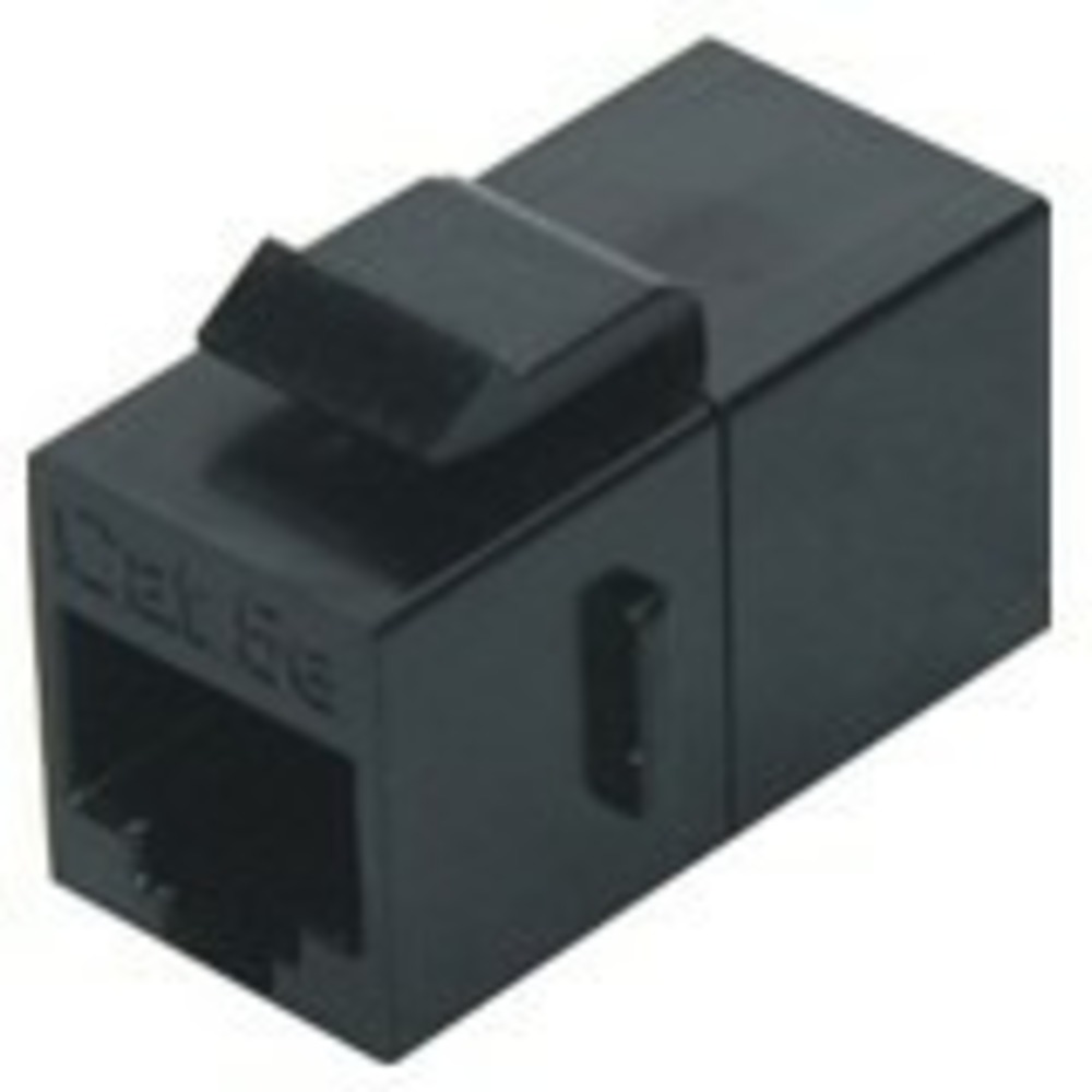 Проходной адаптер (coupler) Hyperline CA2-KJ-C5E-BK