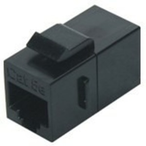 Проходной адаптер (coupler) Hyperline CA2-KJ-C5E-BK