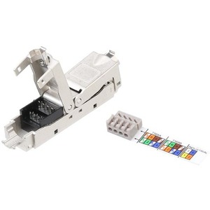 Проходной адаптер (coupler) Hyperline CA3-IDC-C6-SH-F-SL