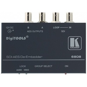 Де-эмбеддер аудио AES из потока цифрового видео сигнала SDI Kramer 6808