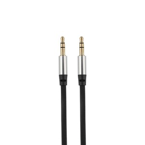 Аудиокабель AUX 3.5 мм Rexant 18-4000 шнур плоский 1 м черный (20 штук)