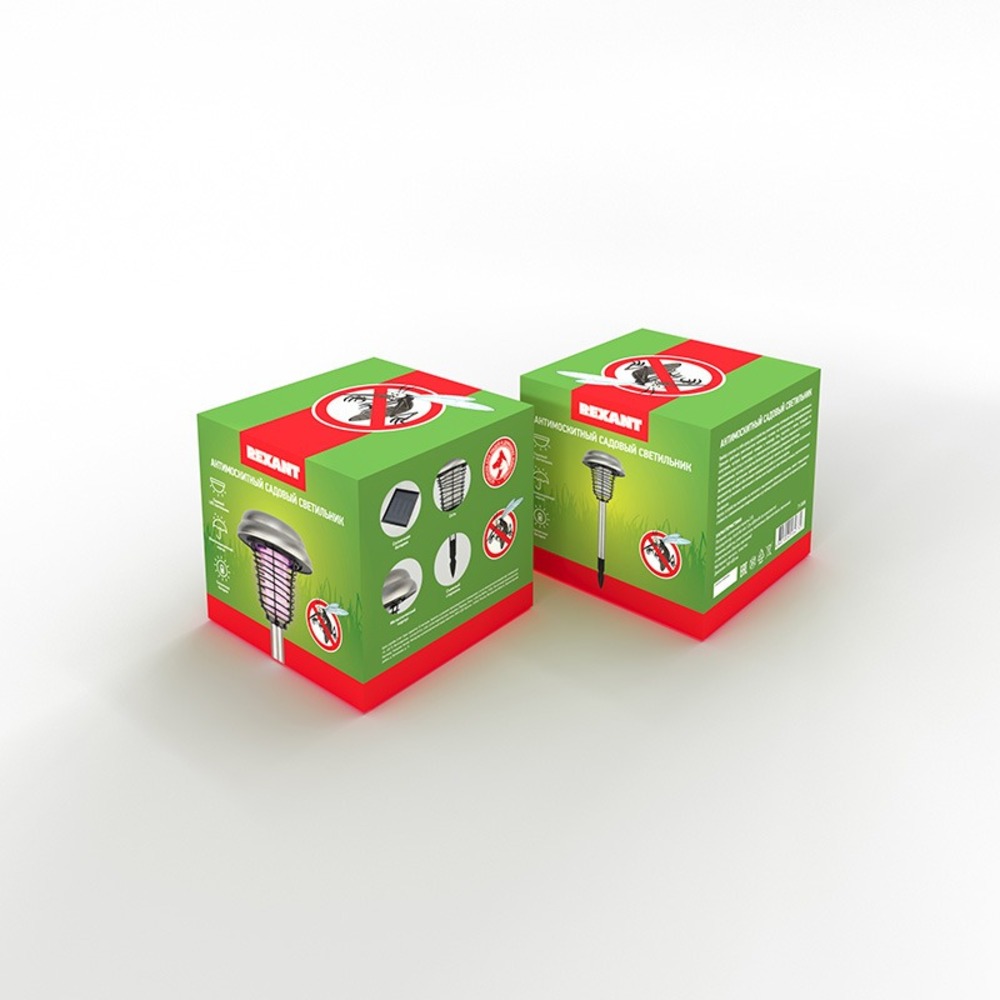 Антимоскитный садовый светильник на солнечной батарее Rexant 71-0686 R20 металл