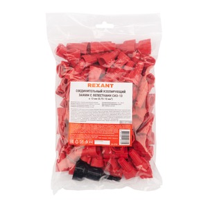 Соединительный изолирующий зажим Rexant 08-0758 СИЗ-13 13 мм (1,5-16 мм), красный (100 штук)
