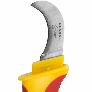 Нож монтажника Rexant 12-4937 нержавеющая сталь, изогнутое лезвие