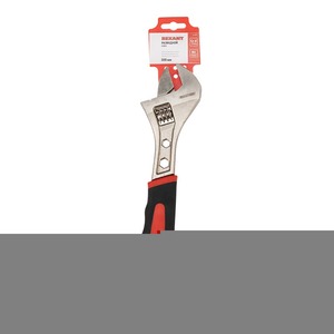 Ключ Rexant 12-4675 Разводной ключ 300 мм никелированный, двухкомпонентная рукоятка