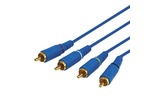Шнур 4 RCA - 4 RCA Rexant 17-0304-1 длина  3 метра, синий (10 штук)