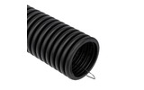 Труба гофрированная из ПНД Rexant 28-0040-3 с зондом, черная, 40 мм (бухта 15 м/уп.)