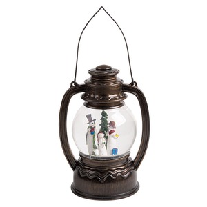 Декоративный фонарь Neon-Night 501-061 с эффектом снегопада и подсветкой Снеговики, Белый