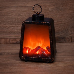 Светодиодный камин Neon-Night 511-034 Лофт с эффектом живого огня 17х10х24,5 см, 3хС (не в комплекте) и USB