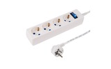 Сетевой фильтр PROconnect 11-7231 STANDARD 4 гнезда, 5 м, 3х0.75 мм, с/з + автовыкл., белый