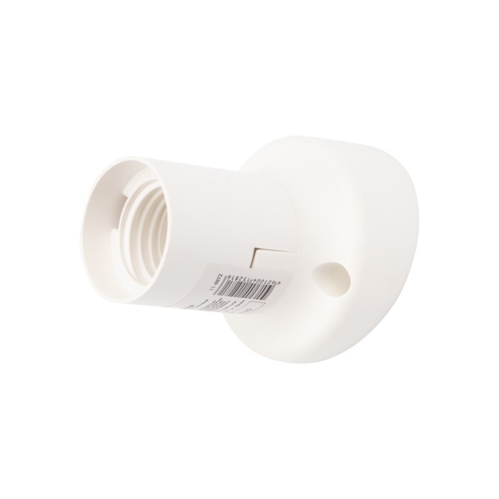 Сетевой переходник Rexant 11-8872 Патрон пластиковый настенный Е27 наклонный, белый