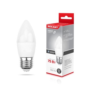 Лампа светодиодная Rexant 604-204 Свеча (CN) 9,5 Вт E27 903 Лм 6500 K нейтральный свет