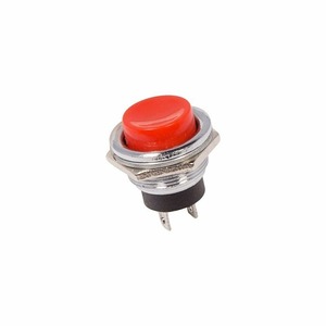 Выключатель специальный Rexant 06-0321-A Выключатель-кнопка металл 220V 2А (2с) (ON)-OFF 16.2 красная, 10шт