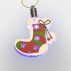 Фигурка подвесная Новогодний носок RGB 8*6 см Neon-Night 501-099