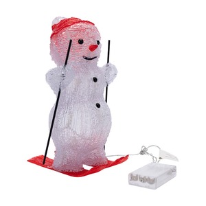 Акриловая светодиодная фигура Neon-Night 513-325 Снеговик на лыжах