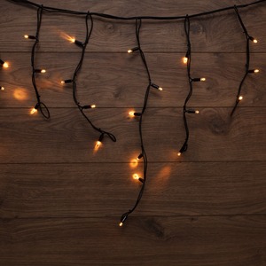 Гирлянда «Айсикл» («Бахрома») Neon-Night 255-306 светодиодная 5х0,7 м, с эффектом мерцания, 152 LED, теплое белое свечение