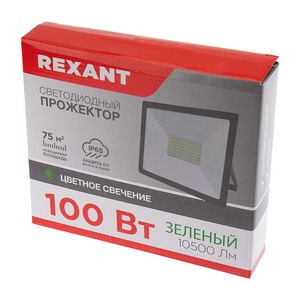 Прожектор Rexant 605-018 светодиодный 100 Вт, цвет свечения зеленый