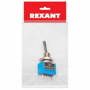Тумблер Rexant 36-4010-1 250V 3А (3c) ON-ON однополюсный Micro, 1шт