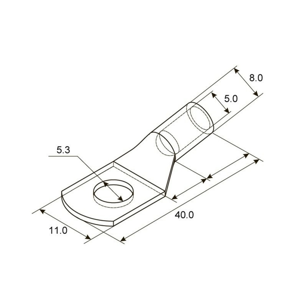 Наконечник Rexant 07-5307 ТМЛ 10–5–5 (10 мм - 5 мм) ГОСТ 7386-80 (в упак. 5 шт.)