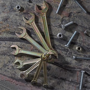 Ключ Rexant 12-5844-2 Набор ключей рожковых (6х7-20х22 мм), 8 шт., желтый цинк