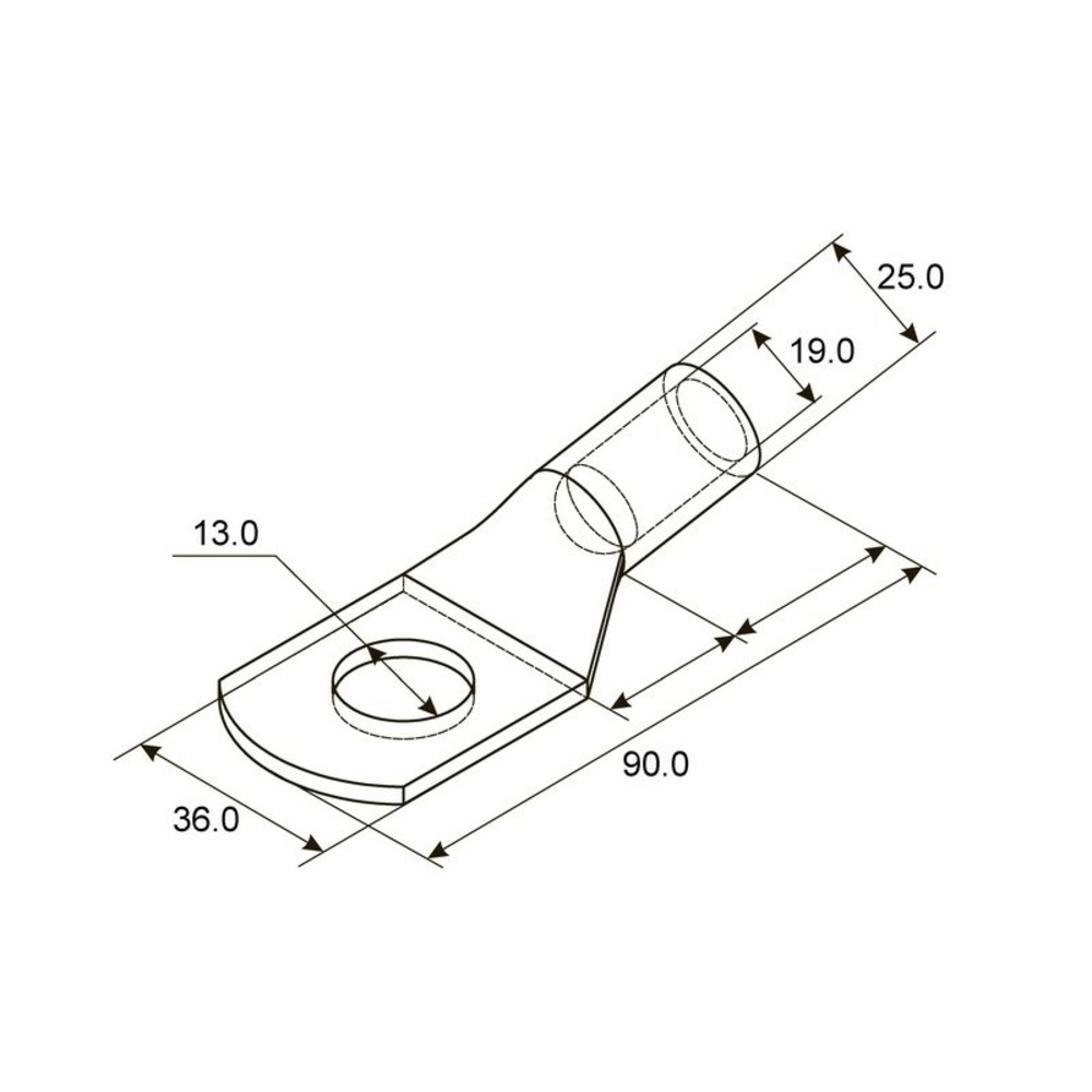 Наконечник Rexant 07-5335 ТМЛ 150–12–19 (150 мм - 12 мм) ГОСТ 7386-80 (в упак. 2 шт.)