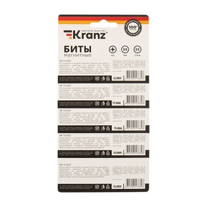 Бита для шуруповерта Kranz KR-12-6322 PZ 2x50 мм сталь S2 5 шт.
