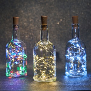 Гирлянда «Роса» Neon-Night 302-026 с пробкой 2 м, 20 LED, теплое белое свечение, 3хLR44 в комплекте