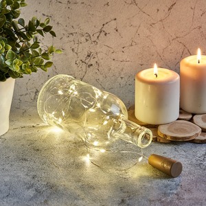 Гирлянда «Роса» Neon-Night 302-026 с пробкой 2 м, 20 LED, теплое белое свечение, 3хLR44 в комплекте